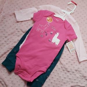 Carter's 3 piece outfit llama floral